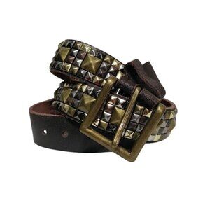 Coachella Maximalist Studded Rocker Leather Harley Y2K 49" Length